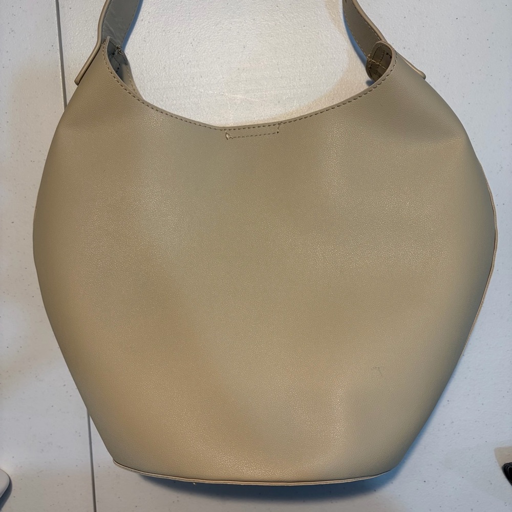 Anthropologie Faux Leather Bucket Tote - Picture 7 of 8